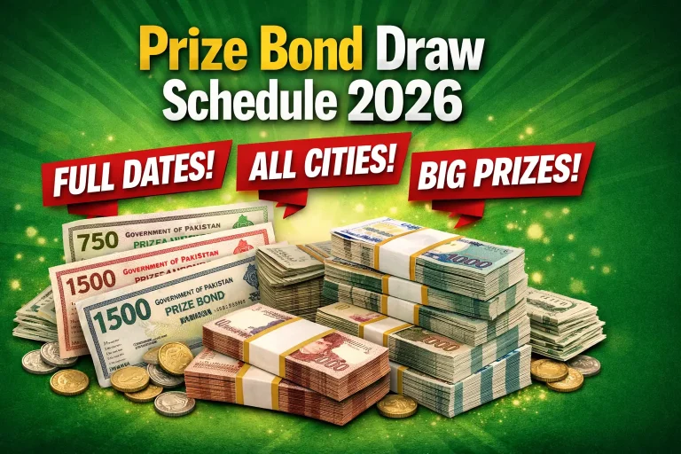 Prize Bond Draw Schedule 2026 List
