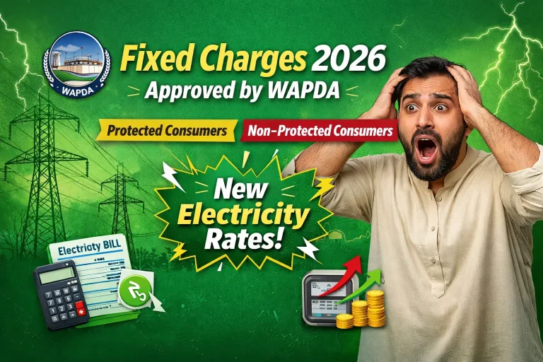 WAPDA Approved Fixed Charges 2026 for Protected
